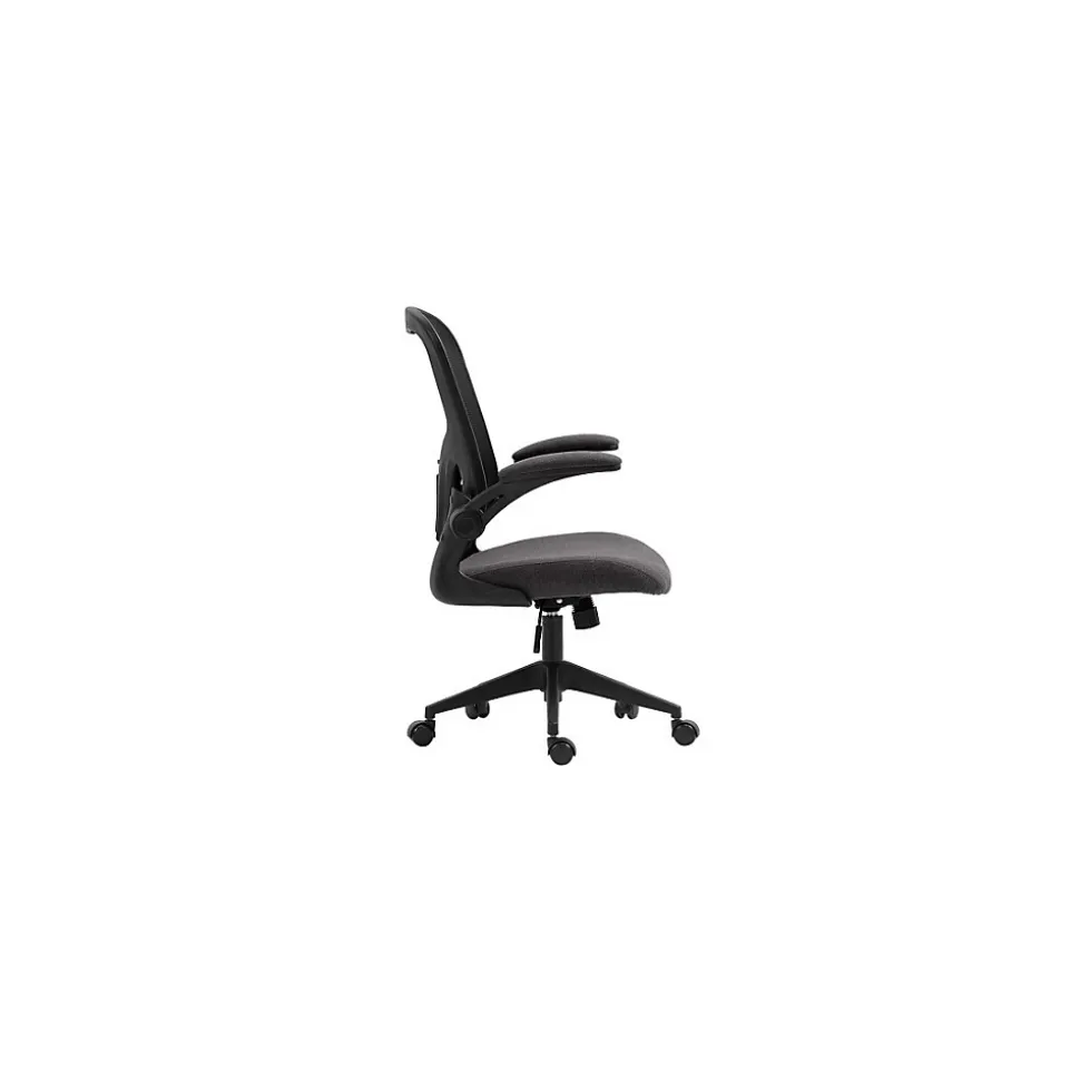 Chaise de bureau IPOLIST Tissu filet noir et gris Confort et modernité pour votre espace de travail