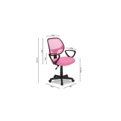 Chaise de bureau IPOLIST Tissu filet rose Confort et modernité pour votre espace de travail