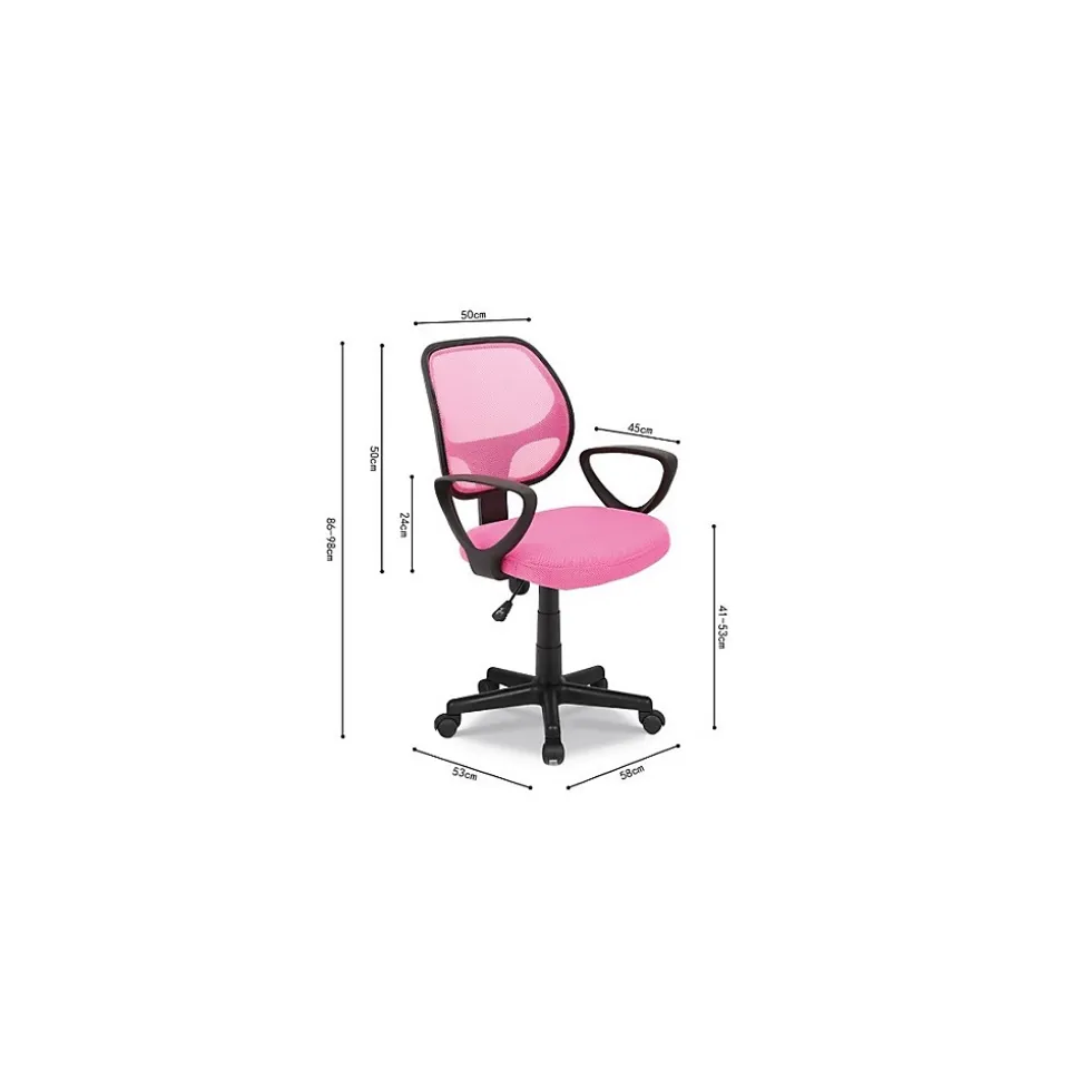 Chaise de bureau IPOLIST Tissu filet rose Confort et modernité pour votre espace de travail