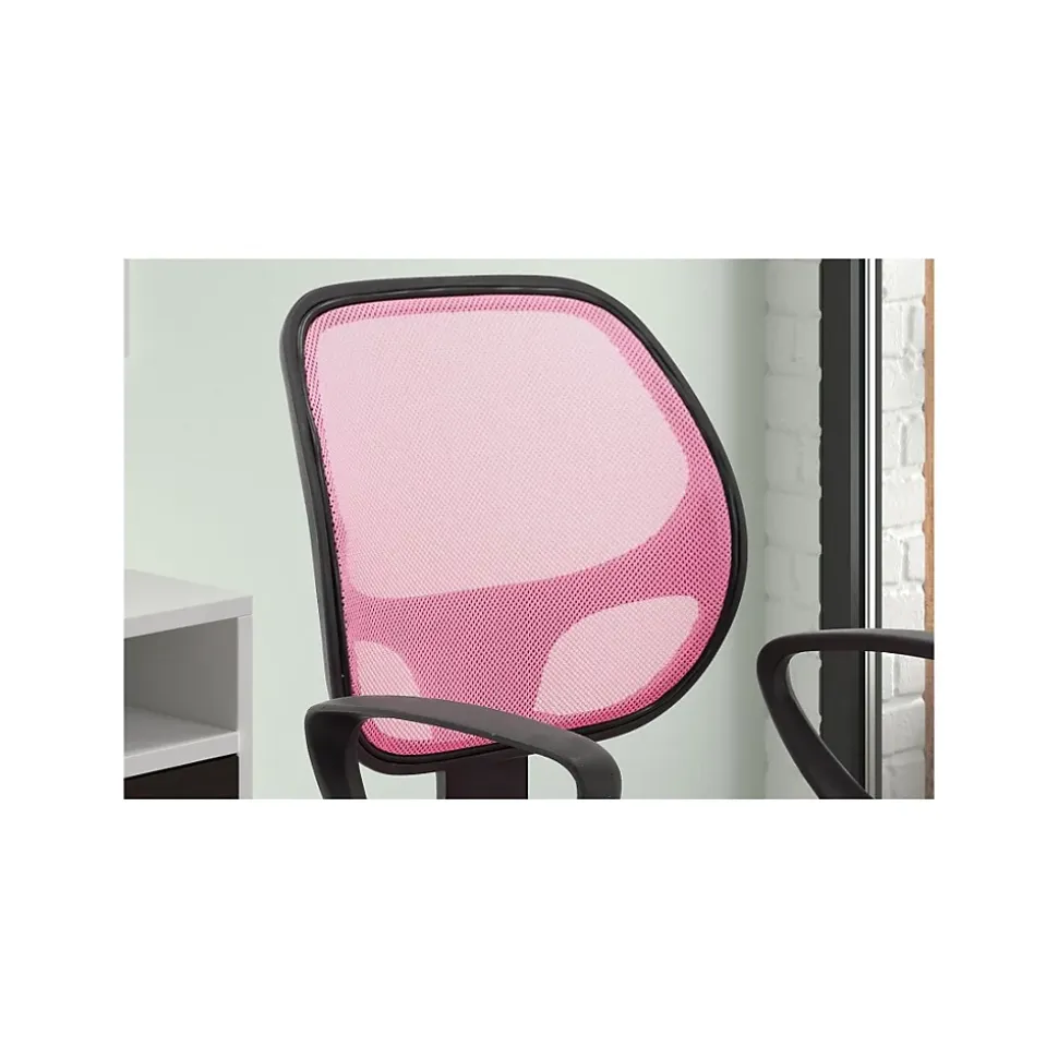 Chaise de bureau IPOLIST Tissu filet rose Confort et modernité pour votre espace de travail