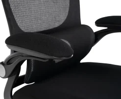 Chaise de bureau Newberg, Chaise de bureau ergonomique réglable en hauteur, Chaise pivotante jusqu'à 150 kg Noir