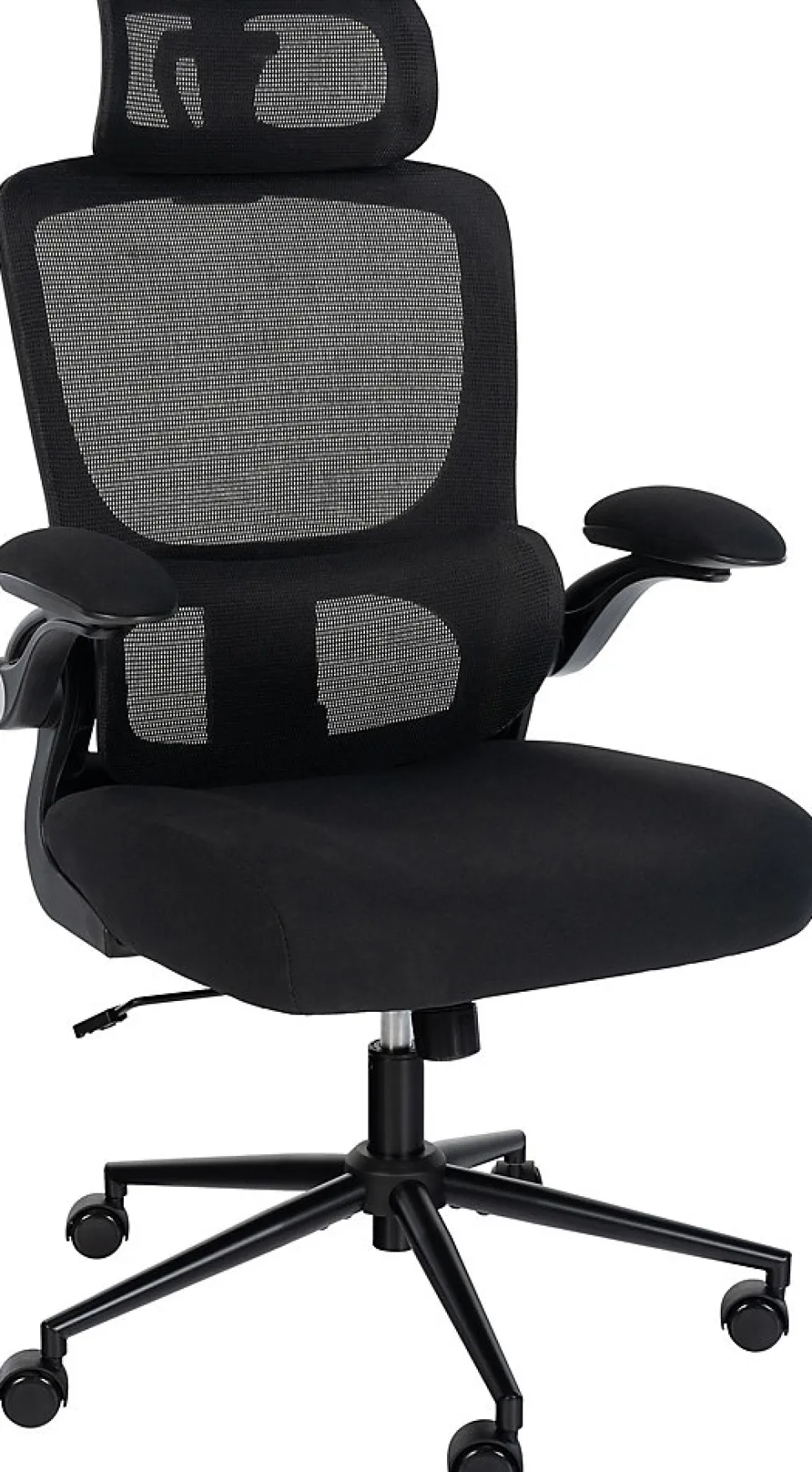 Chaise de bureau Newberg, Chaise de bureau ergonomique réglable en hauteur, Chaise pivotante jusqu'à 150 kg Noir