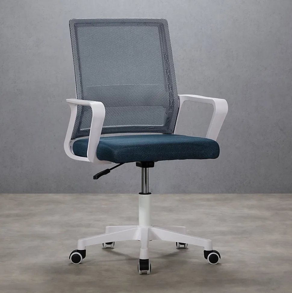 Chaise de bureau PERTH - Gris-bleu