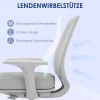 Chaise de Bureau Pivotante Ergonomique avec Réglage Hauteur - Confort Assise Polyester Gris 55x48x94,5 cm