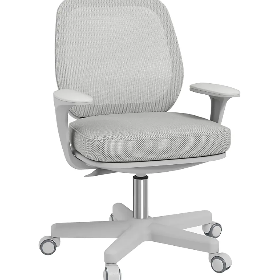 Chaise de Bureau Pivotante Ergonomique avec Réglage Hauteur - Confort Assise Polyester Gris 55x48x94,5 cm