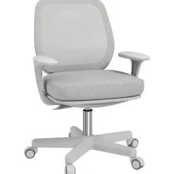 Chaise de Bureau Pivotante Ergonomique avec Réglage Hauteur - Confort Assise Polyester Gris 55x48x94,5 cm