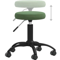 Chaise de bureau pivotante vert foncé velours vidaXL