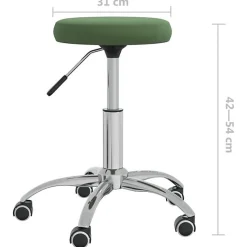 Chaise de bureau pivotante vert foncé velours vidaXL