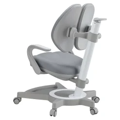 Chaise de bureau pour enfants Partille hauteur profondeur dossier réglable gris en.casa