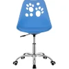 Chaise de bureau pour enfant chaise de bureau pivotante avec réglage en hauteur, bleu
