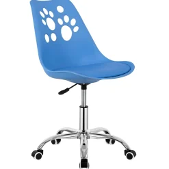 Chaise de bureau pour enfant chaise de bureau pivotante avec réglage en hauteur, bleu