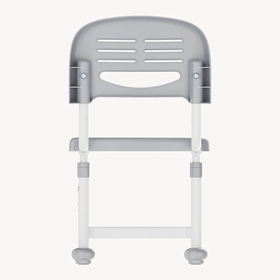 Chaise de bureau pour enfants Sauda réglable en hauteur gris clair / blanc en.casa