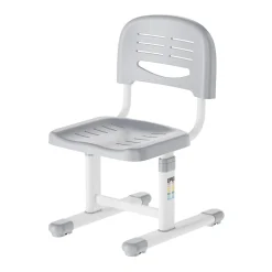 Chaise de bureau pour enfants Sauda réglable en hauteur gris clair / blanc en.casa