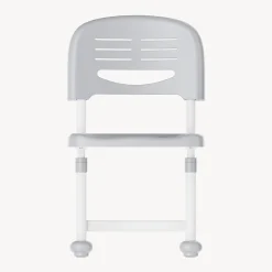 Chaise de bureau pour enfants Sauda réglable en hauteur gris clair / blanc en.casa
