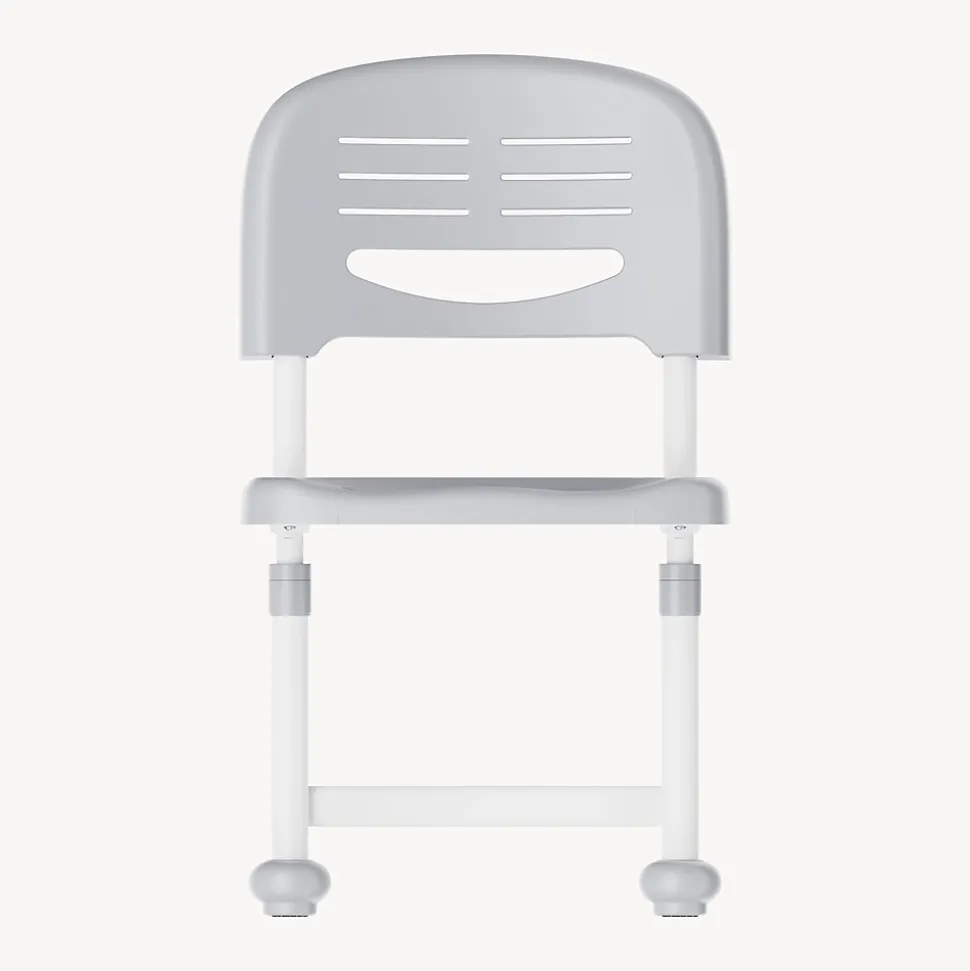 Chaise de bureau pour enfants Sauda réglable en hauteur gris clair / blanc en.casa