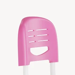 Chaise de bureau pour enfants Sauda réglable en hauteur rose / blanc en.casa