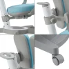 Chaise de bureau pour enfants Partille hauteur profondeur dossier réglable bleu clair en.casa