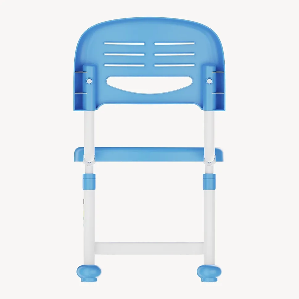 Chaise de bureau pour enfants Sauda réglable en hauteur bleu ciel / blanc en.casa