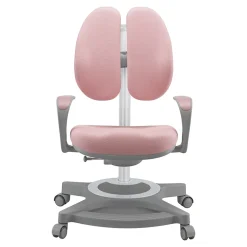 Chaise de bureau pour enfants Partille hauteur profondeur dossier réglable rose en.casa