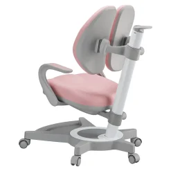 Chaise de bureau pour enfants Partille hauteur profondeur dossier réglable rose en.casa