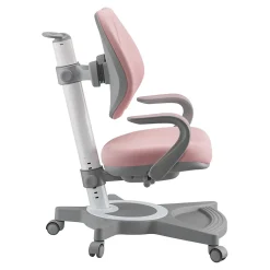 Chaise de bureau pour enfants Partille hauteur profondeur dossier réglable rose en.casa