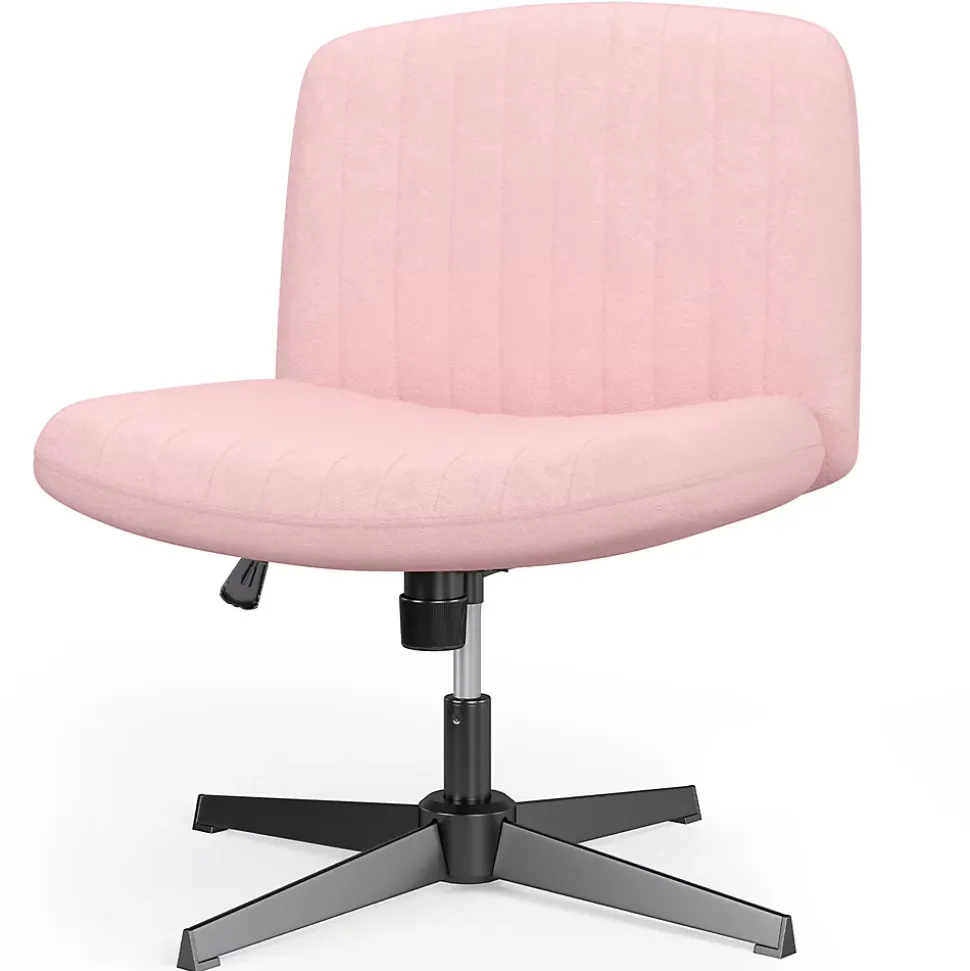 Chaise de Bureau Sans Accoudoirs, Fauteuil en Velours Design Moderne pour Bureau et Chambre