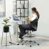 Chaise de bureau, siège de travail et chaise de bureau, réglable en hauteur, rembourrée , couleur noir, pratique pour home office