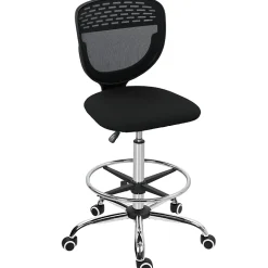 Chaise de bureau, siège de travail et chaise de bureau, réglable en hauteur, rembourrée , couleur noir, pratique pour home office