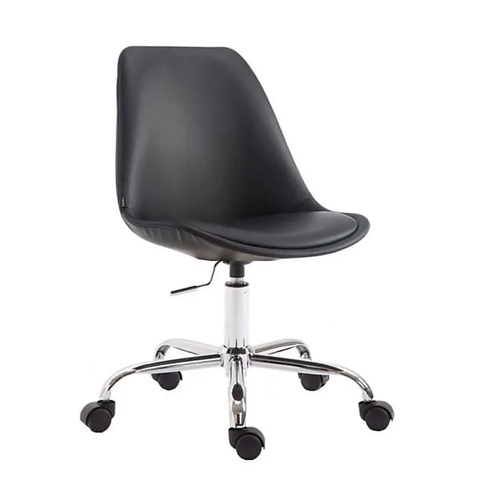Chaise de bureau Toulouse CLP similicuir noir hauteur réglable