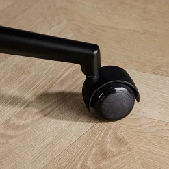 Chaise de bureau VASILO en velours côtelé - Noir
