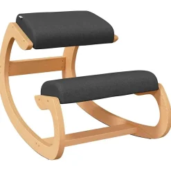 Chaise de bureau vidaxl H. 55 cm non pliable en bois interieur noir
