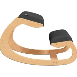 Chaise de bureau vidaxl H. 55 cm non pliable en bois interieur noir