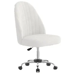 Chaise de Maquillage en Velours,Chaise de Table de Toilette sans Accoudoirs avec Roulettes Pivotantes