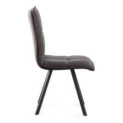 Chaise en polyester noir Nino (lot de 2)