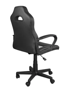 Chaise Gamer Junior Hauteur Réglable Siège Simili Pivotant Accoudoirs Rembourrés WAN (noir Blanc)