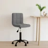 Chaise pivotante de bureau Gris foncé Velours vidaXL