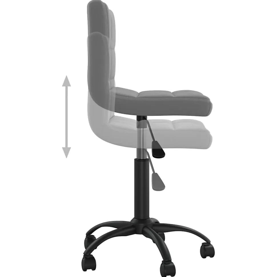 Chaise pivotante de bureau Gris foncé Velours vidaXL