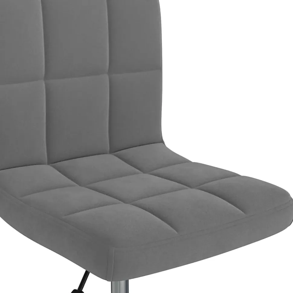 Chaise pivotante de bureau Gris foncé Velours vidaXL