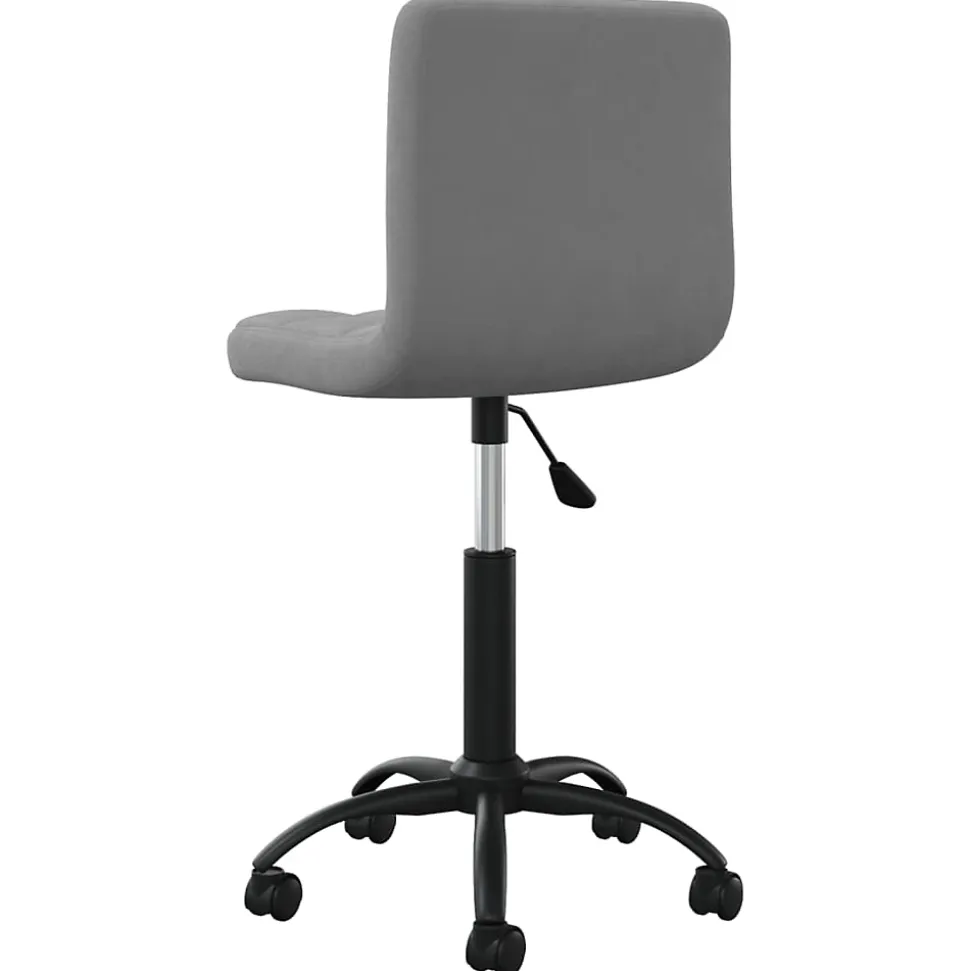 Chaise pivotante de bureau Gris foncé Velours vidaXL