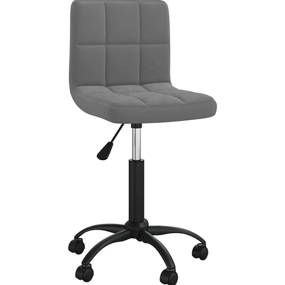 Chaise pivotante de bureau Gris foncé Velours vidaXL