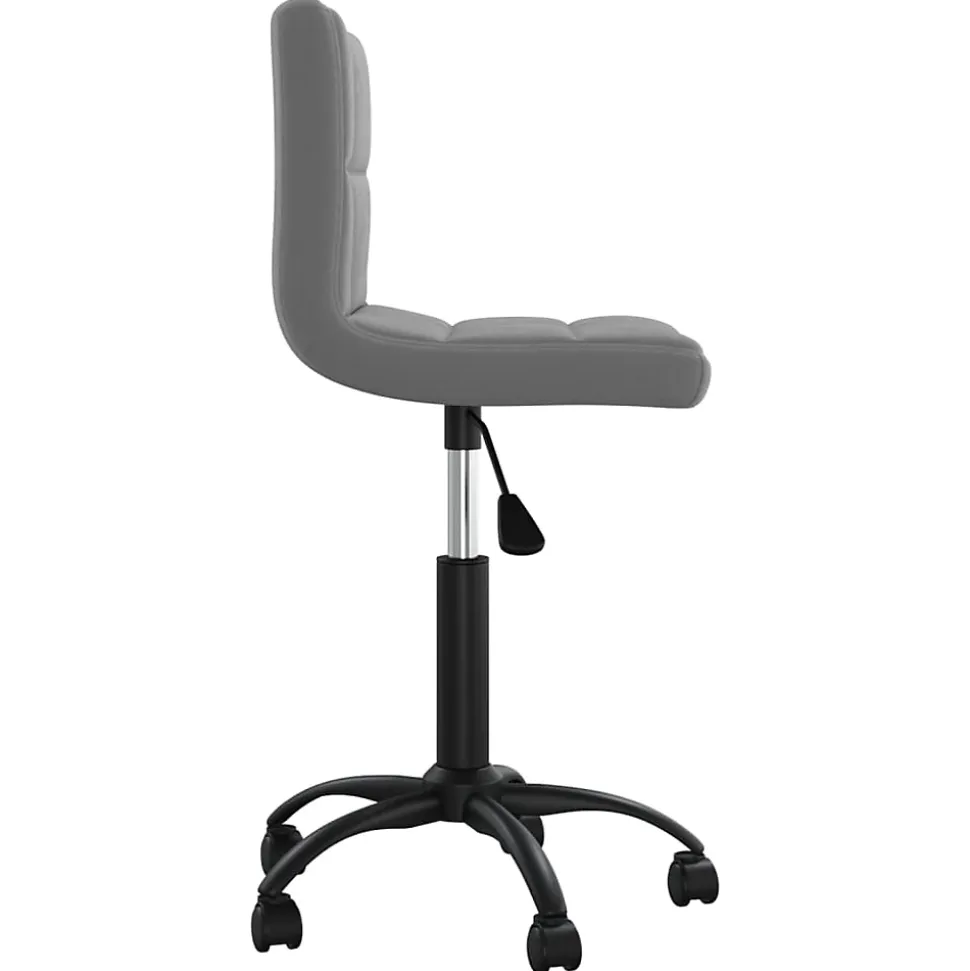 Chaise pivotante de bureau Gris foncé Velours vidaXL