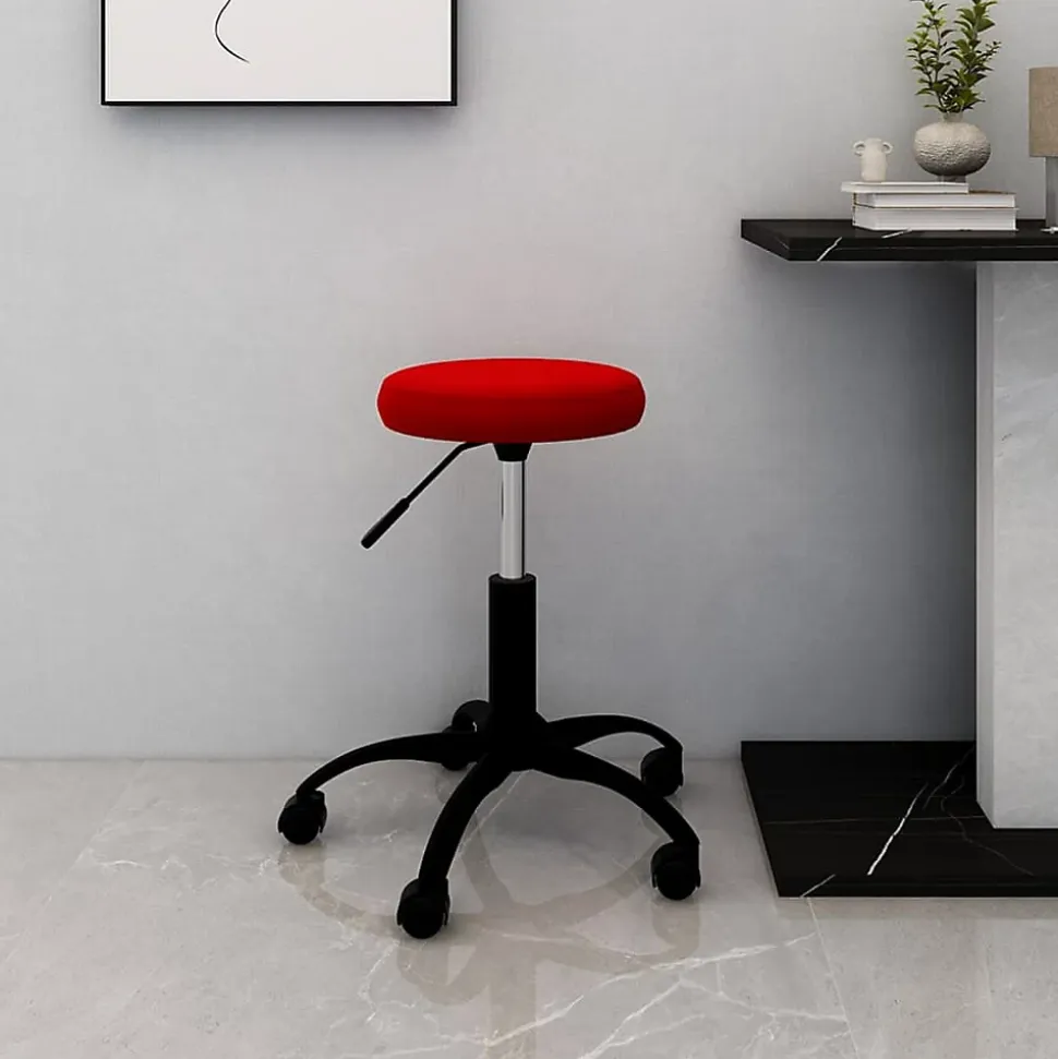Chaise pivotante de bureau Rouge bordeaux Velours vidaXL