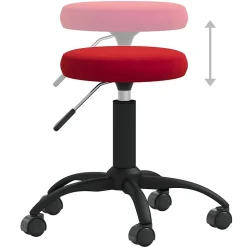 Chaise pivotante de bureau Rouge bordeaux Velours vidaXL