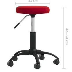 Chaise pivotante de bureau Rouge bordeaux Velours vidaXL