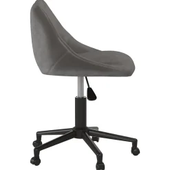 Chaise pivotante de bureau Gris foncé Velours vidaXL