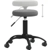 Chaise pivotante de bureau Gris foncé Velours vidaXL