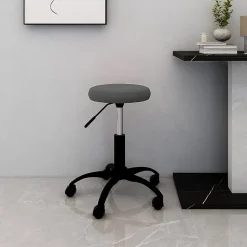 Chaise pivotante de bureau Gris foncé Velours vidaXL