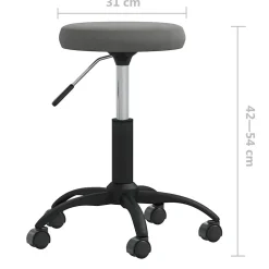 Chaise pivotante de bureau Gris foncé Velours vidaXL