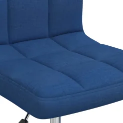 Chaise pivotante de bureau Bleu Tissu vidaXL