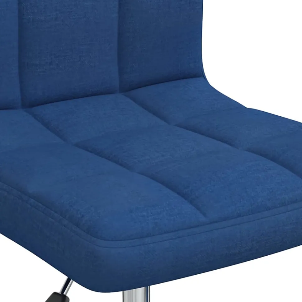 Chaise pivotante de bureau Bleu Tissu vidaXL